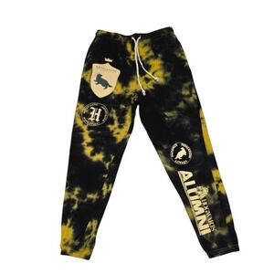 Harry Potter Hufflepuff Alumni Tie-Dye Joggers Sweatpants Drawstring Sm 24"